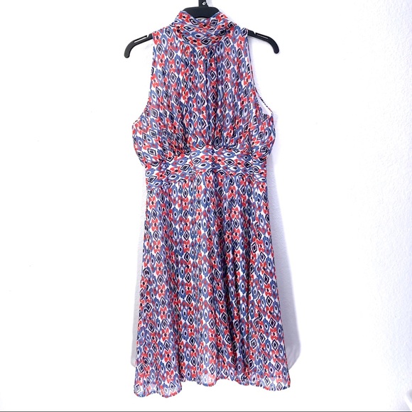 ILE Dresses & Skirts - ILE Bow Tie Neck Fit & Flare Swing Dress